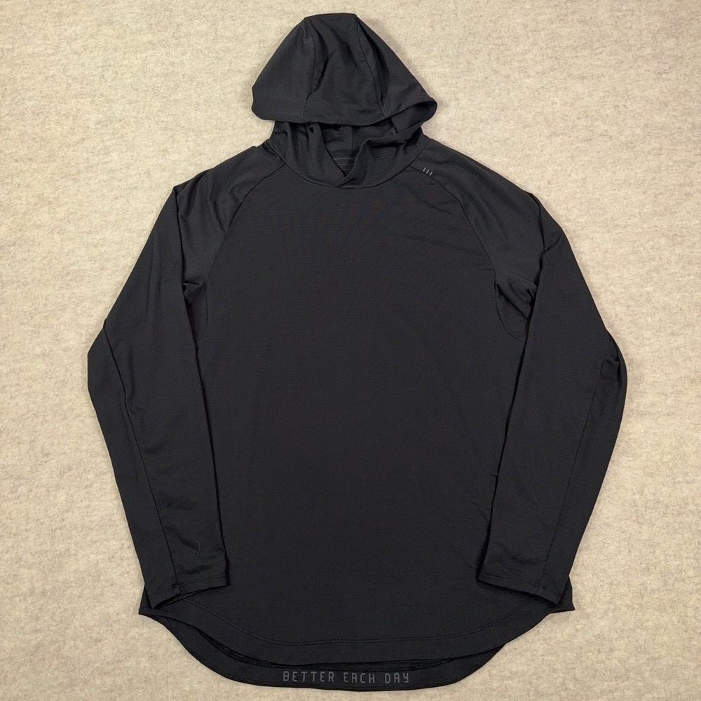 Lululemon License To Train Hoodie Black Lightweight Performance Mens L/XL Gym
